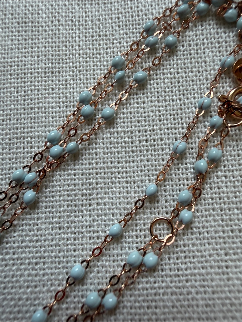 Gigi Clozeau Necklace - Rose Gold w/Blue - Picture 5 of 8